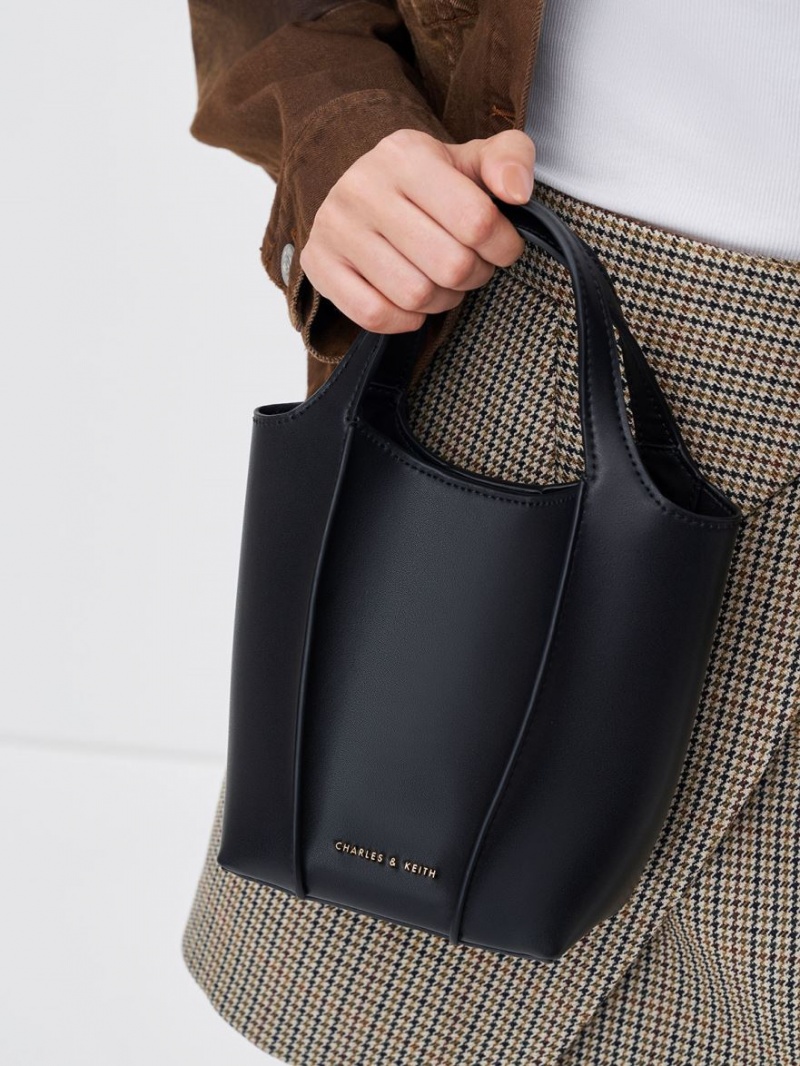 Geanta Tote Charles & Keith Arlys Negrii | 362AJDBHO