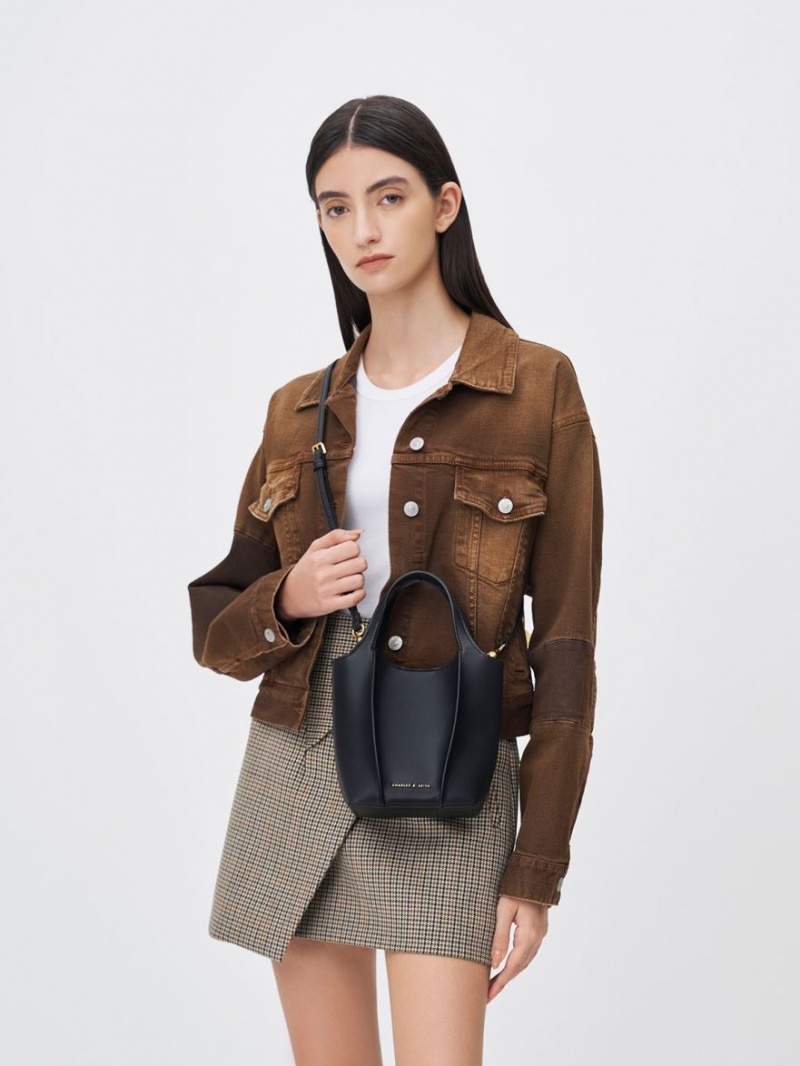 Geanta Tote Charles & Keith Arlys Negrii | 362AJDBHO