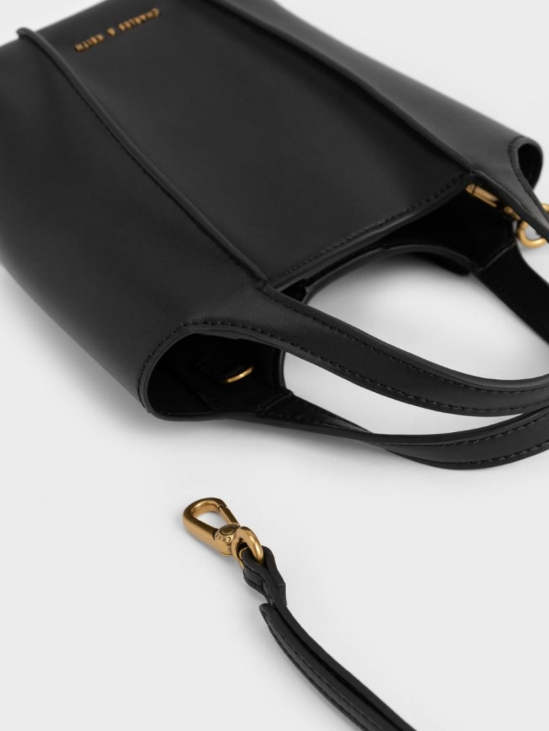Geanta Tote Charles & Keith Arlys Negrii | 362AJDBHO