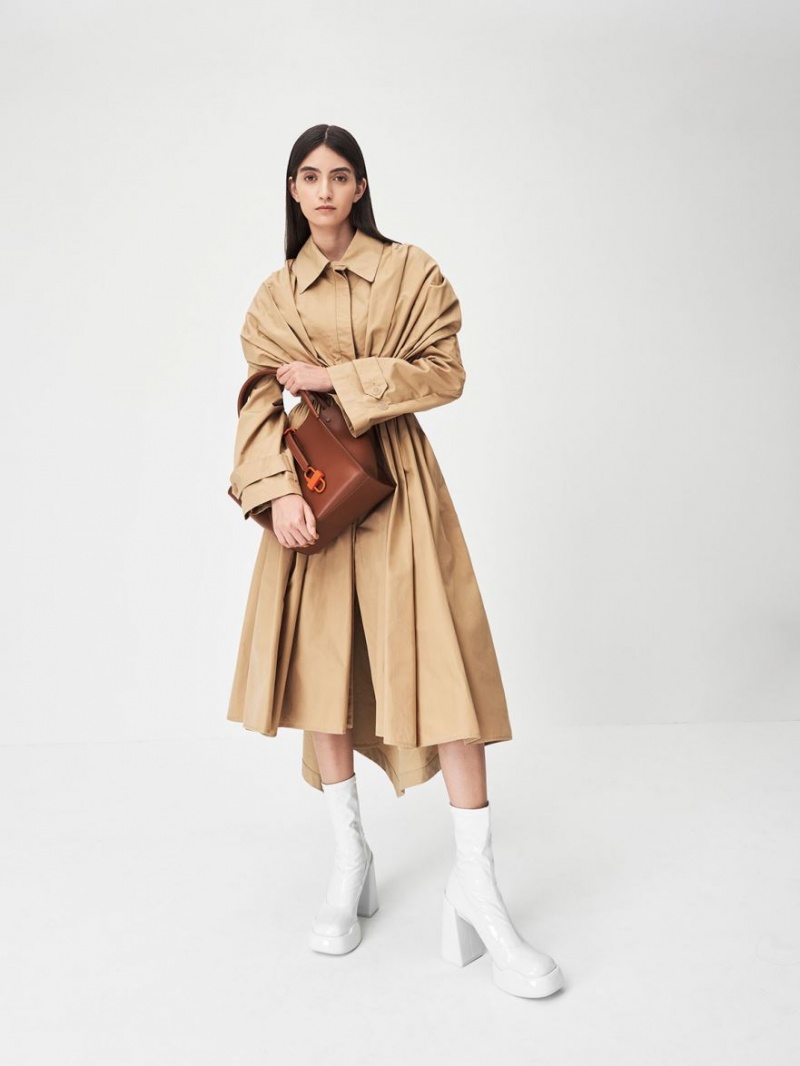Geanta Tote Charles & Keith Balta Belted Maro | 815OUYWFK