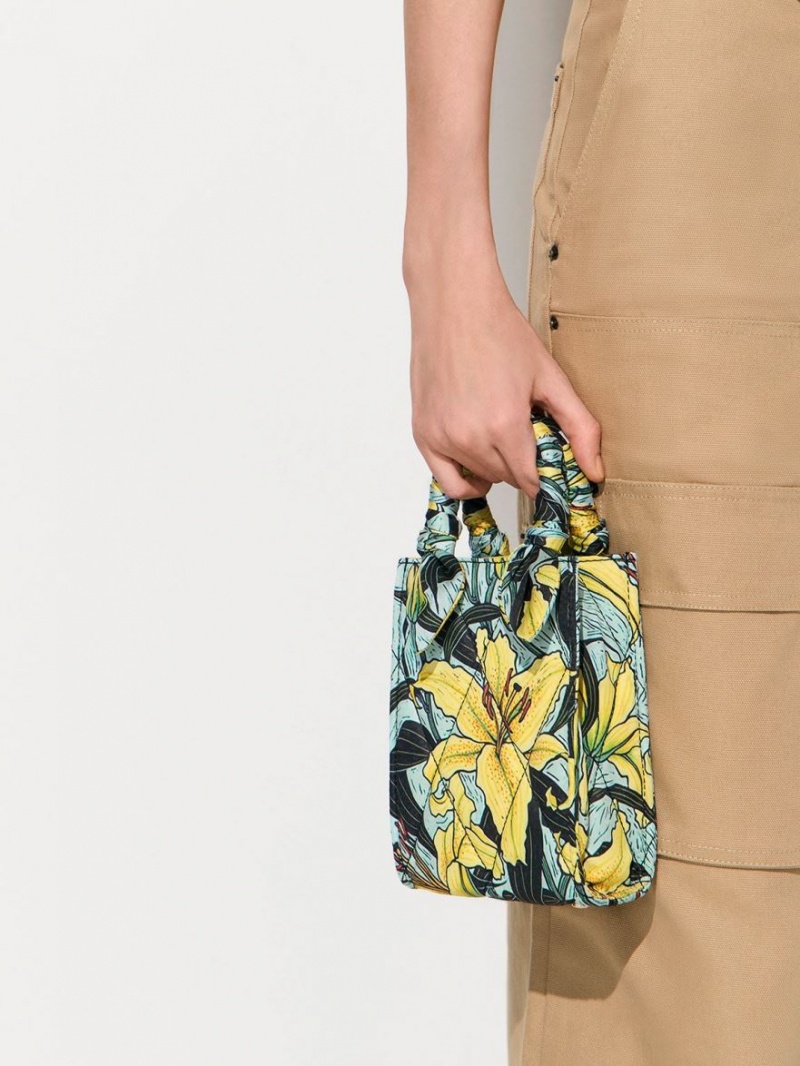 Geanta Tote Charles & Keith Botanical Print Fabric Colorati | 640BDQGFH