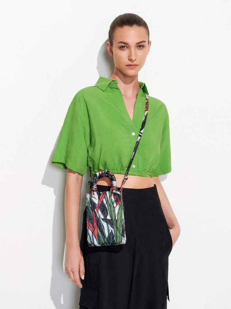 Geanta Tote Charles & Keith Botanical Print Fabric Colorati | 937DIGYVB