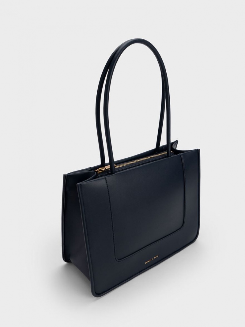 Geanta Tote Charles & Keith Daylla Bleumarin | 134PUHWYL