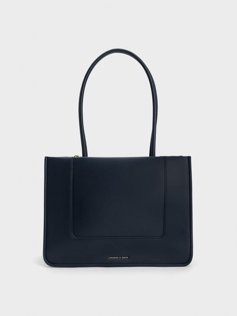 Geanta Tote Charles & Keith Daylla Bleumarin | 134PUHWYL