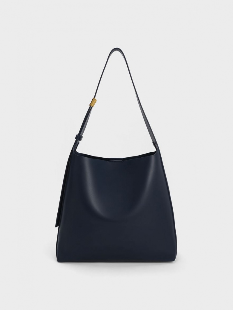 Geanta Tote Charles & Keith Edna Bleumarin | 217VSYWOP