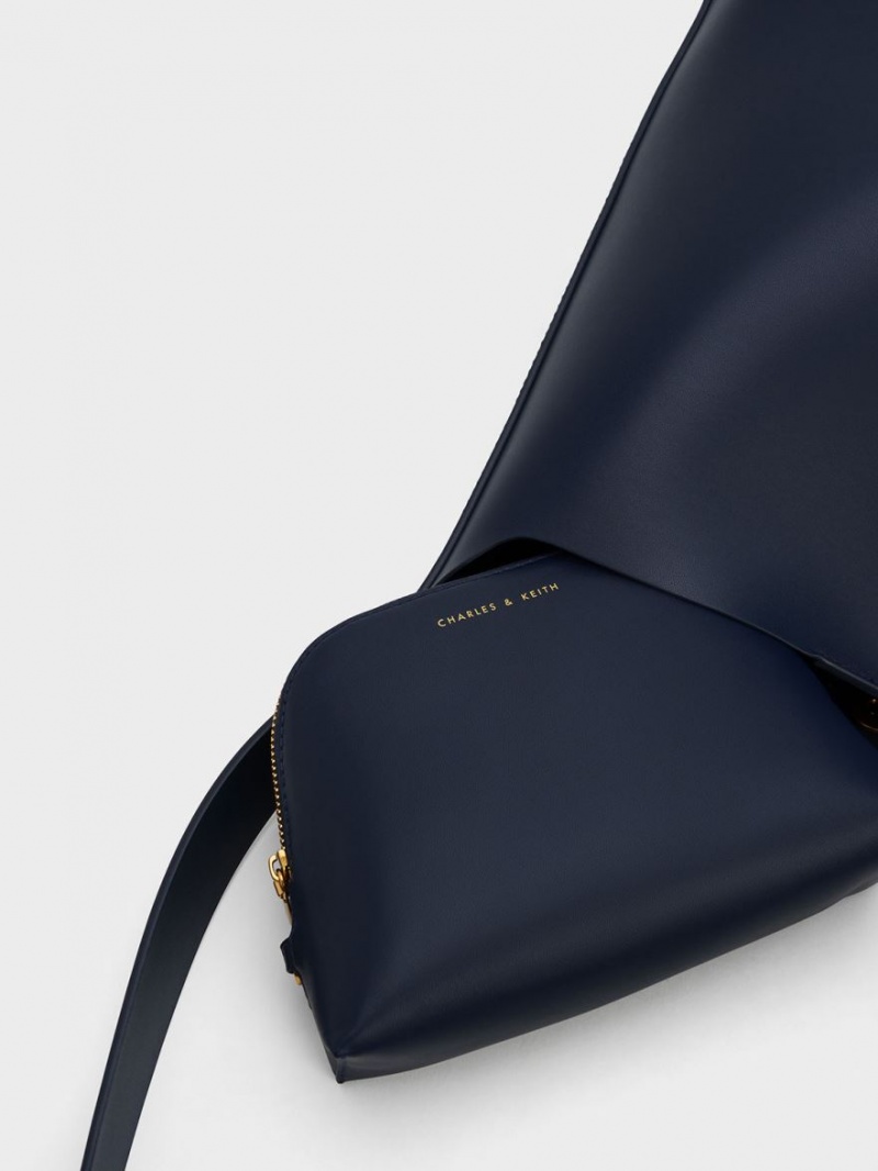 Geanta Tote Charles & Keith Edna Bleumarin | 217VSYWOP