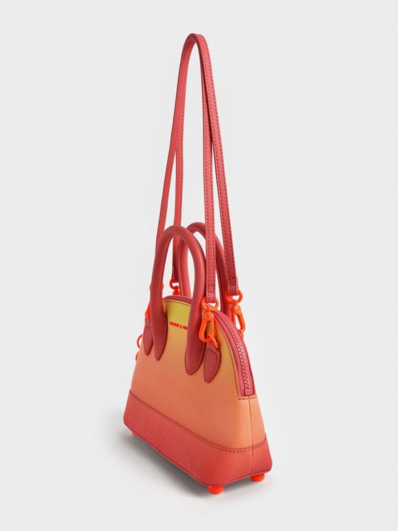 Geanta Tote Charles & Keith Harmonee Bowling Rosii | 173UYMNVA