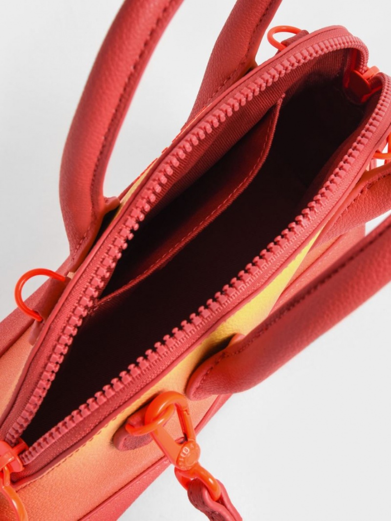 Geanta Tote Charles & Keith Harmonee Bowling Rosii | 173UYMNVA