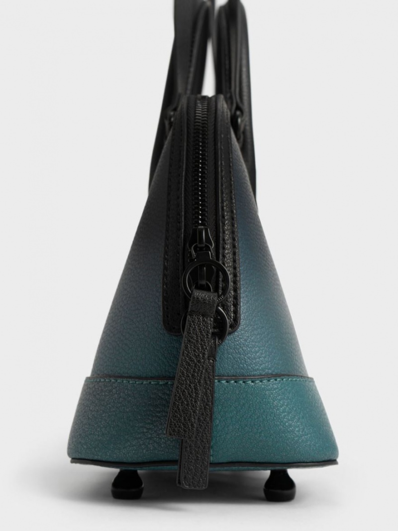Geanta Tote Charles & Keith Harmonee Four Handle Verzi | 756OVYPXI