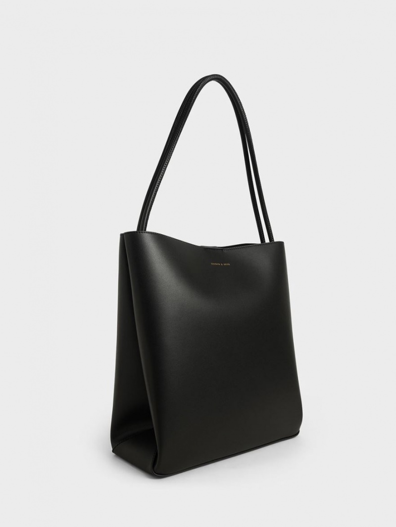 Geanta Tote Charles & Keith Leia Negrii | 837FMZGUN
