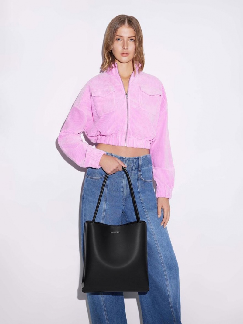 Geanta Tote Charles & Keith Leia Negrii | 837FMZGUN
