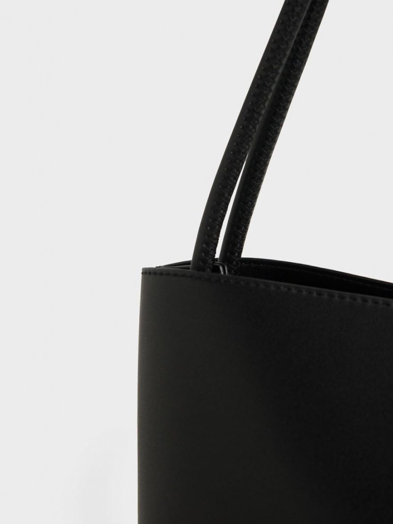 Geanta Tote Charles & Keith Leia Negrii | 837FMZGUN