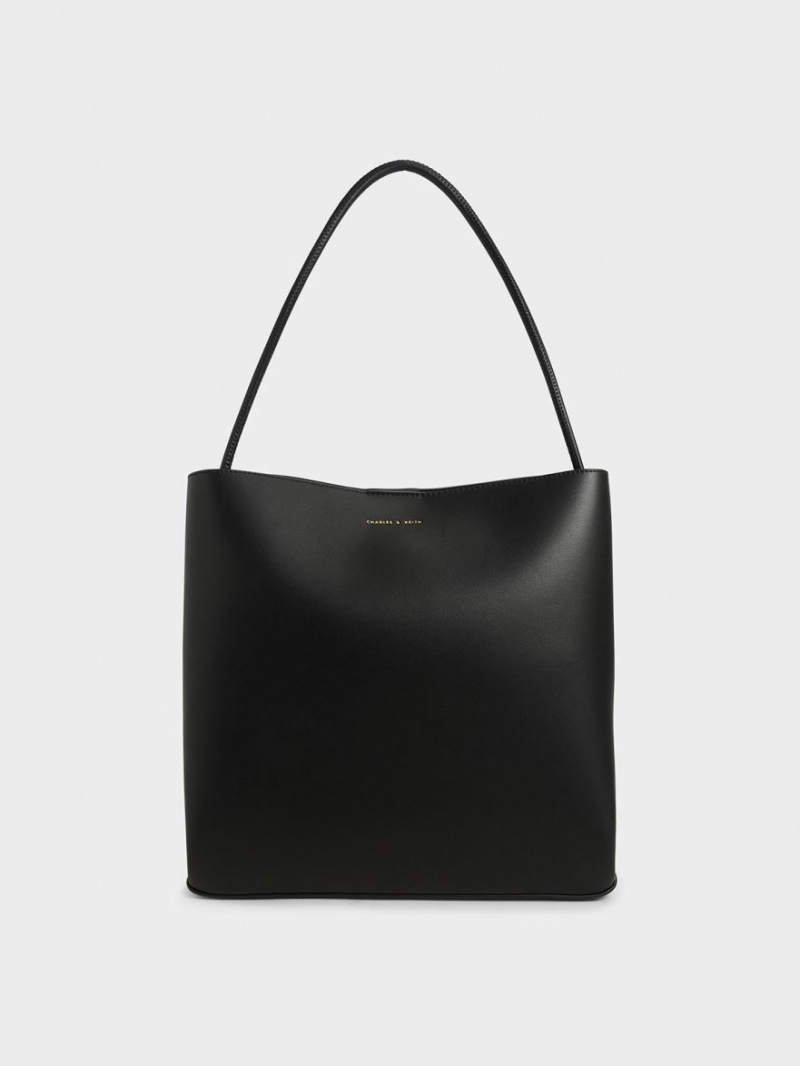 Geanta Tote Charles & Keith Leia Negrii | 837FMZGUN