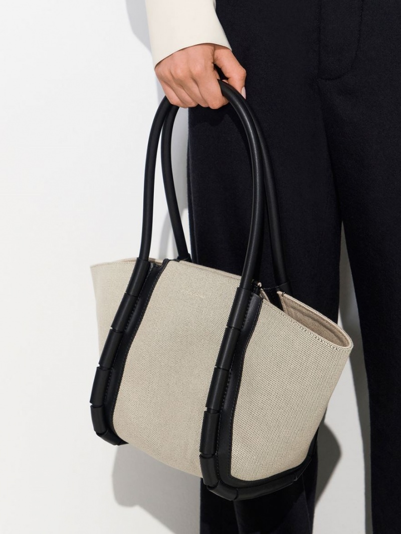 Geanta Tote Charles & Keith Machina Panza Verde Menta | 104VSXBLH