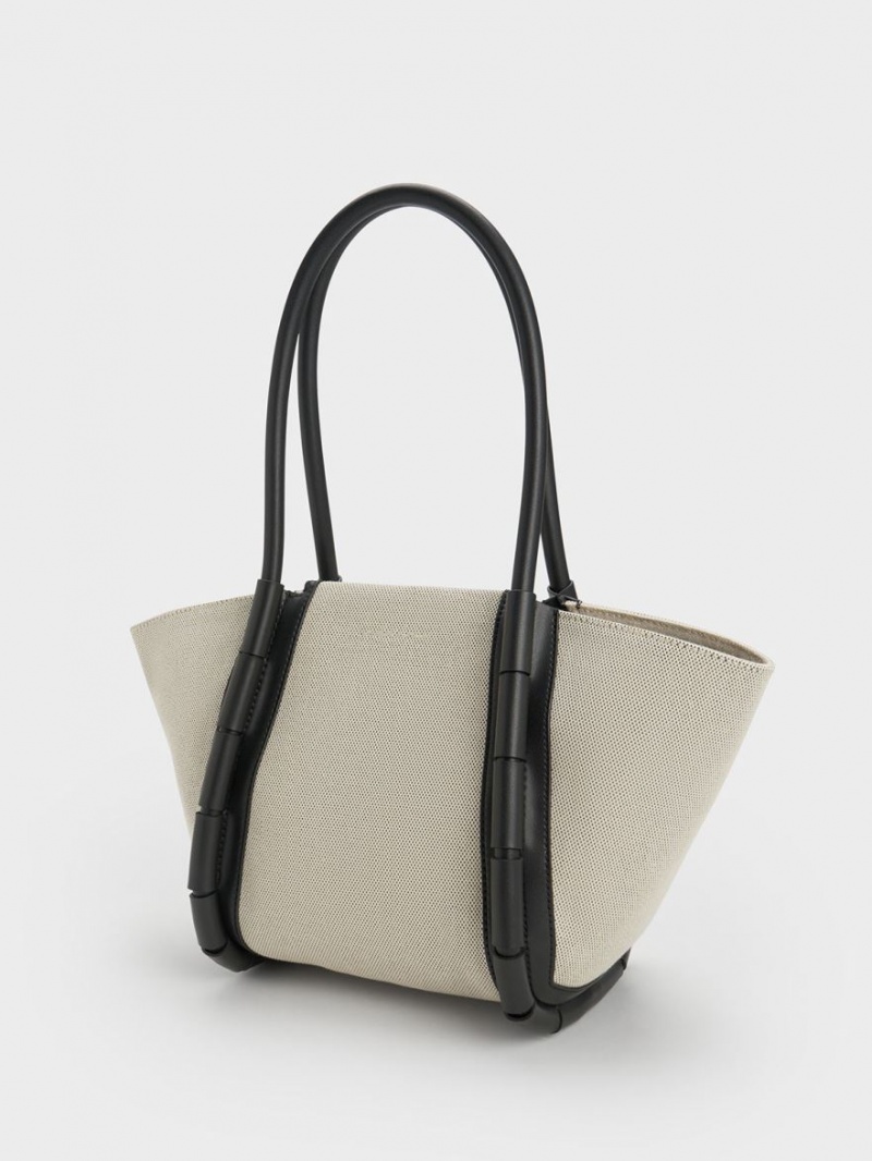 Geanta Tote Charles & Keith Machina Panza Verde Menta | 104VSXBLH