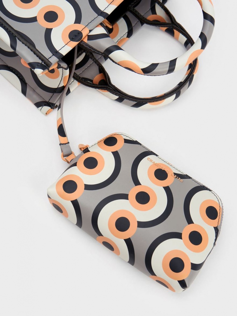 Geanta Tote Charles & Keith Mini Jump Print Colorati | 082ZDEUIC