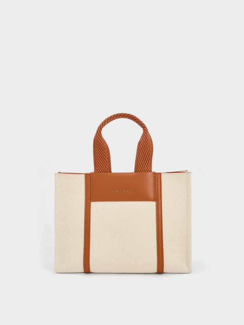 Geanta Tote Charles & Keith Mini Shalia Panza Maro | 243IMWHUF
