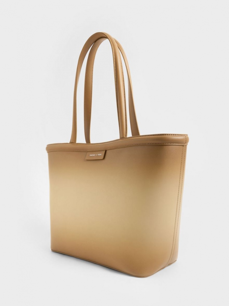 Geanta Tote Charles & Keith Ombre Maro | 406QCYOIH