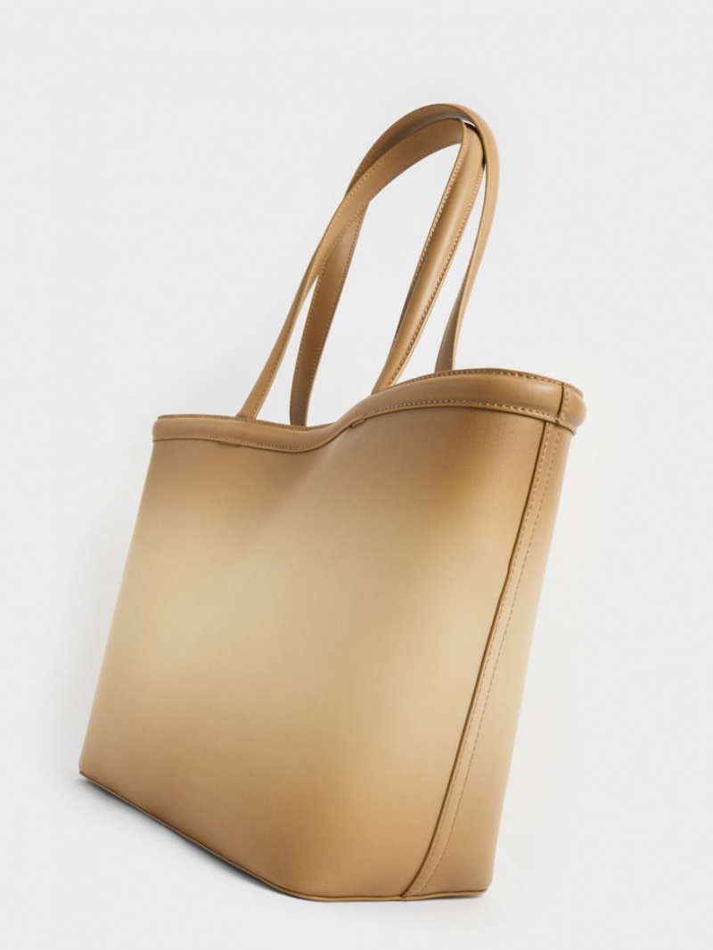Geanta Tote Charles & Keith Ombre Maro | 406QCYOIH