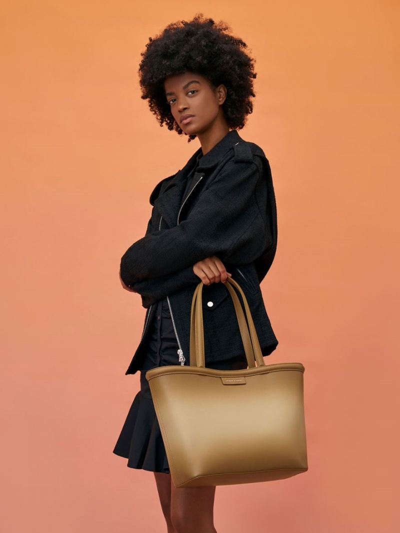 Geanta Tote Charles & Keith Ombre Maro | 406QCYOIH