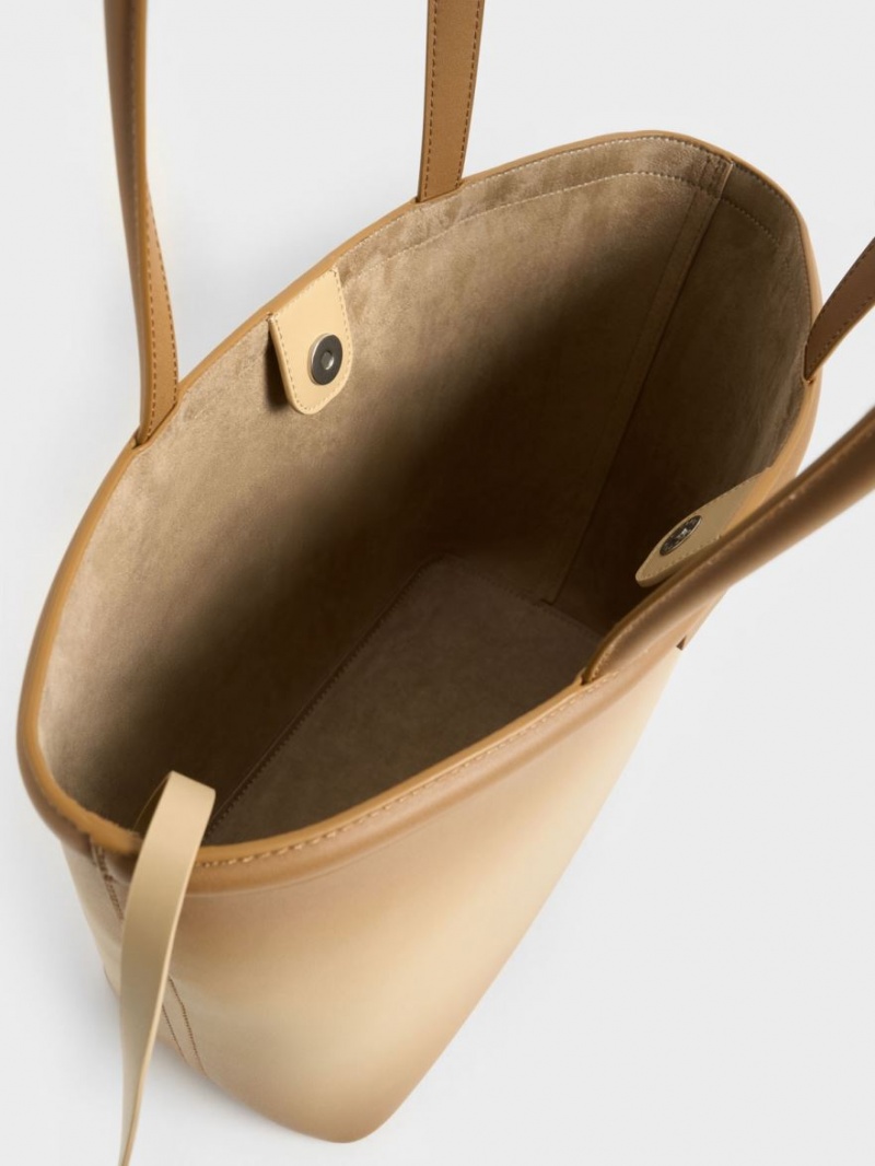Geanta Tote Charles & Keith Ombre Maro | 406QCYOIH