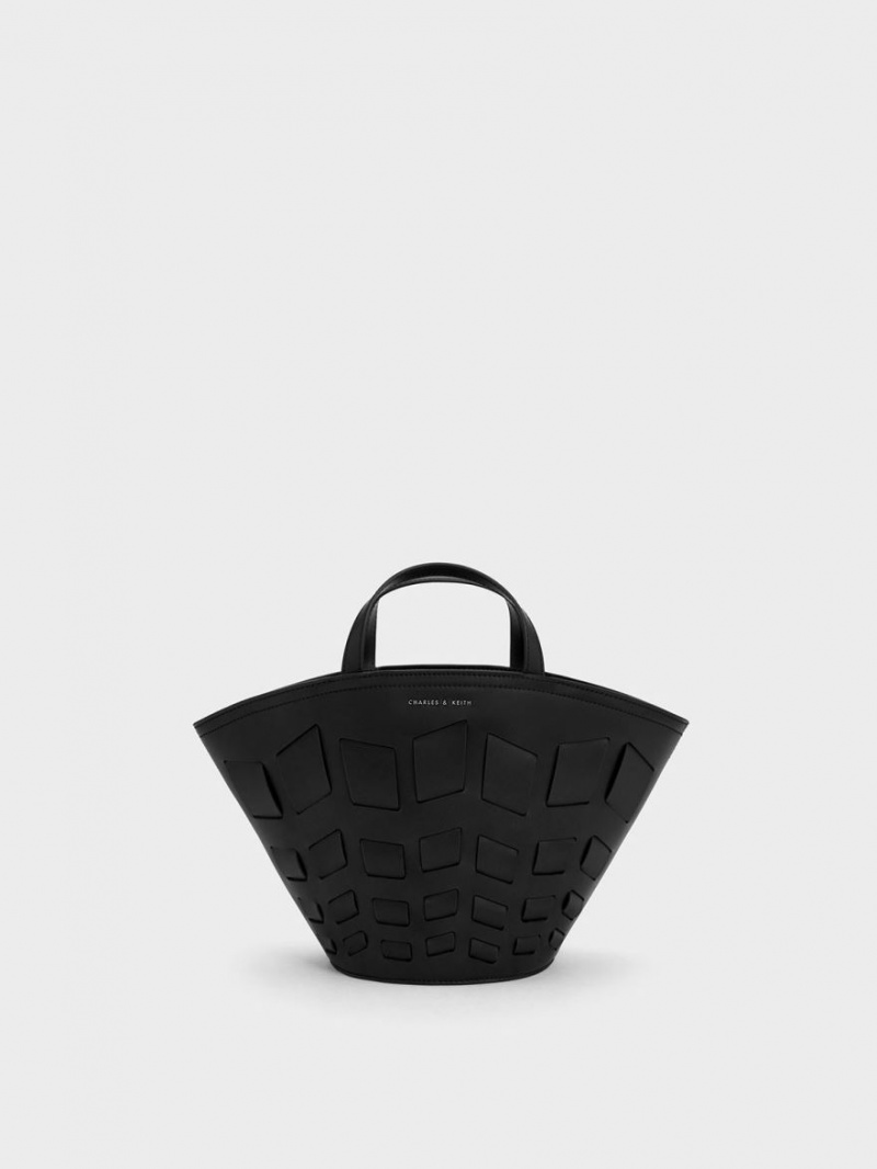 Geanta Tote Charles & Keith Panelled Negrii | 079UHPKWE