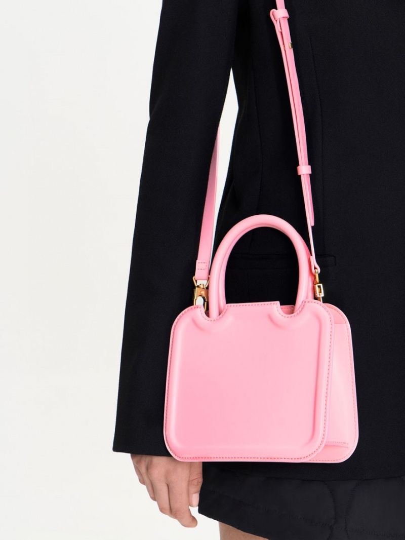 Geanta Tote Charles & Keith Perline Sculptural Roz | 134JLUGIQ