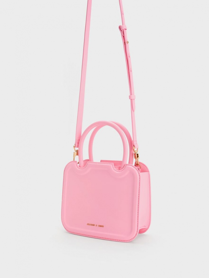 Geanta Tote Charles & Keith Perline Sculptural Roz | 134JLUGIQ
