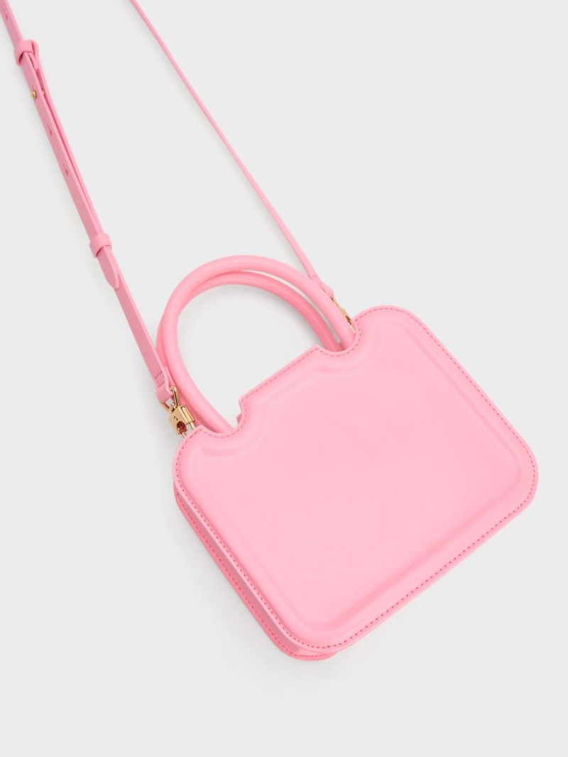 Geanta Tote Charles & Keith Perline Sculptural Roz | 134JLUGIQ
