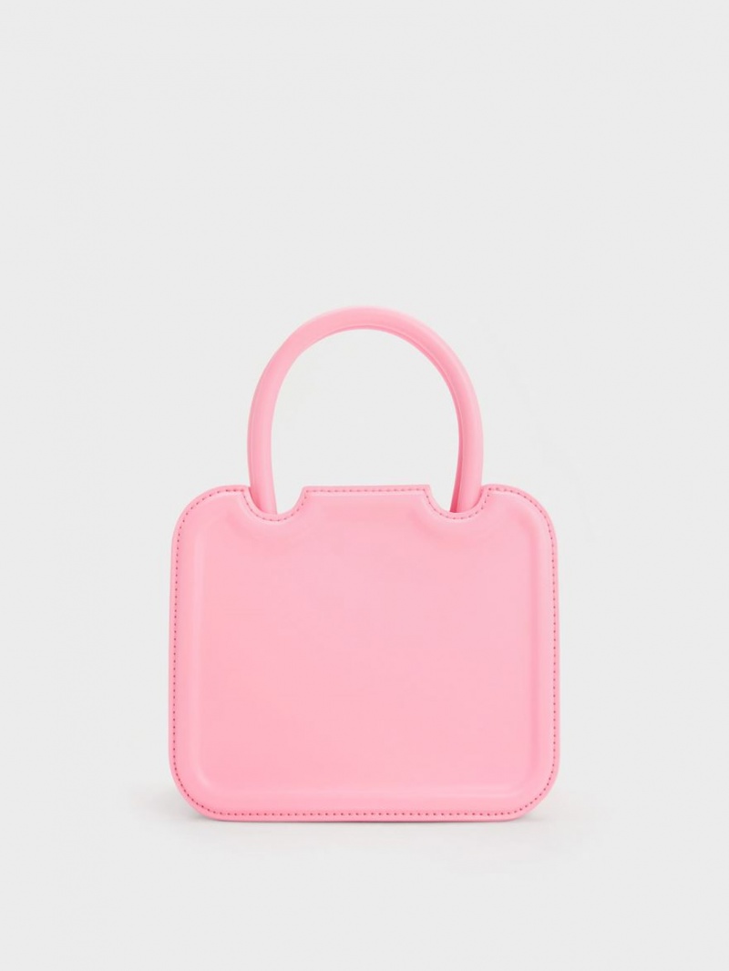 Geanta Tote Charles & Keith Perline Sculptural Roz | 134JLUGIQ
