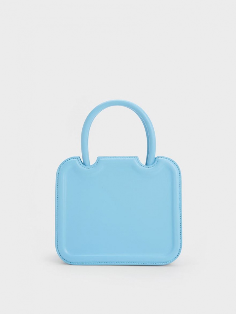 Geanta Tote Charles & Keith Perline Sculptural Albastri Deschis | 284JGYZEW