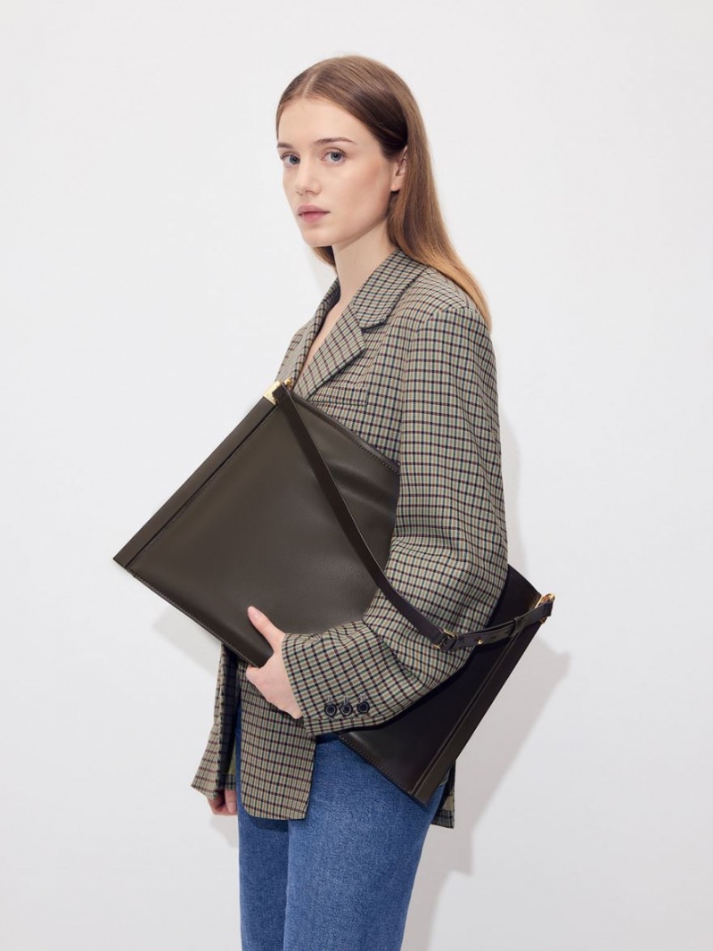 Geanta Tote Charles & Keith Ridley Slouchy Negrii | 450BSTRFP