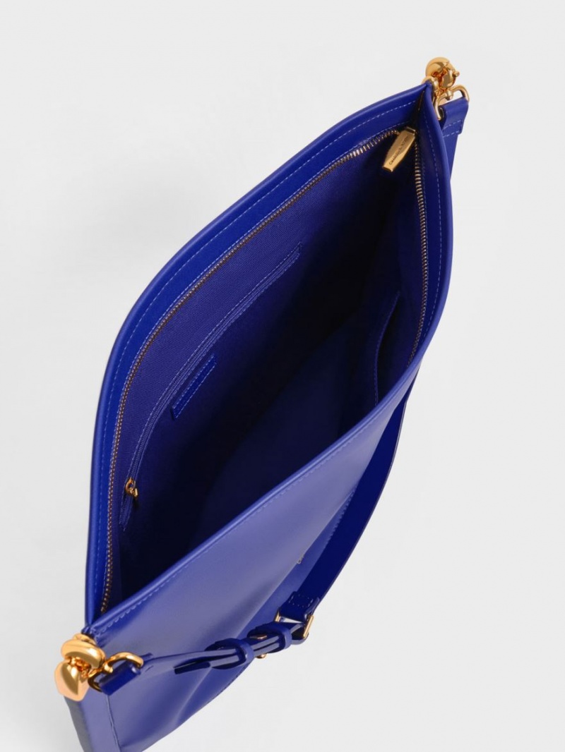 Geanta Tote Charles & Keith Ridley Slouchy Albastri | 451GEJKND