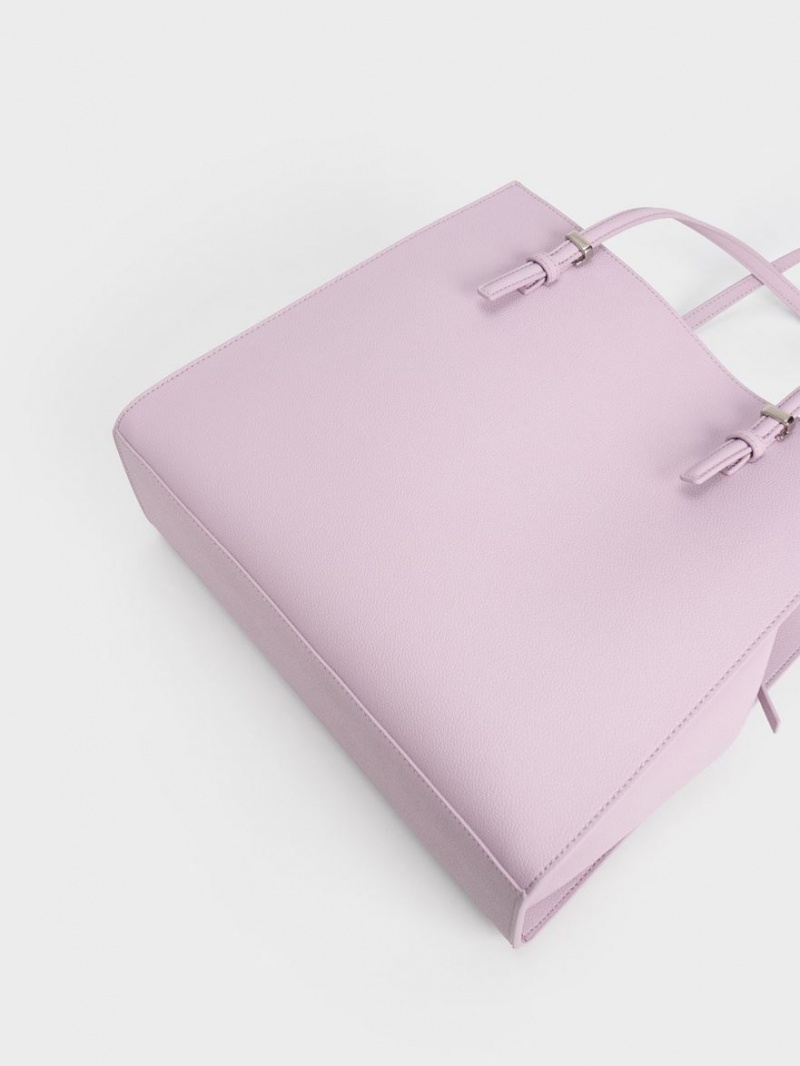 Geanta Tote Charles & Keith Sansa Violet | 318ARXOIL