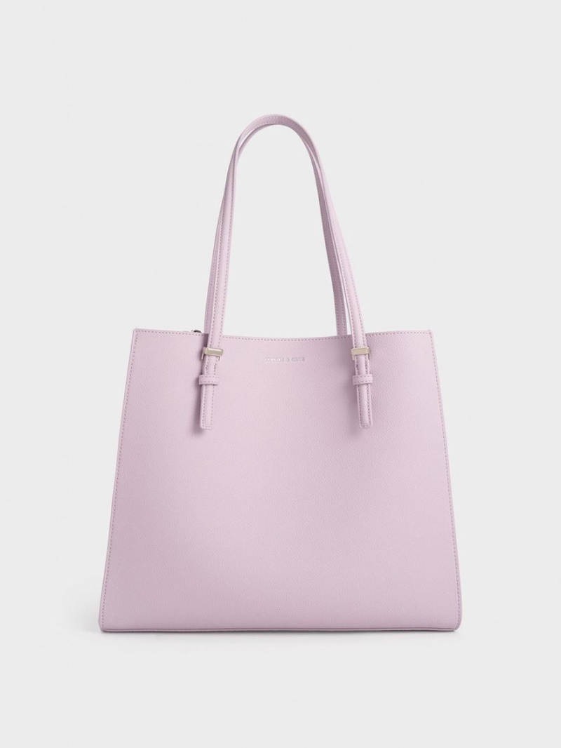 Geanta Tote Charles & Keith Sansa Violet | 318ARXOIL