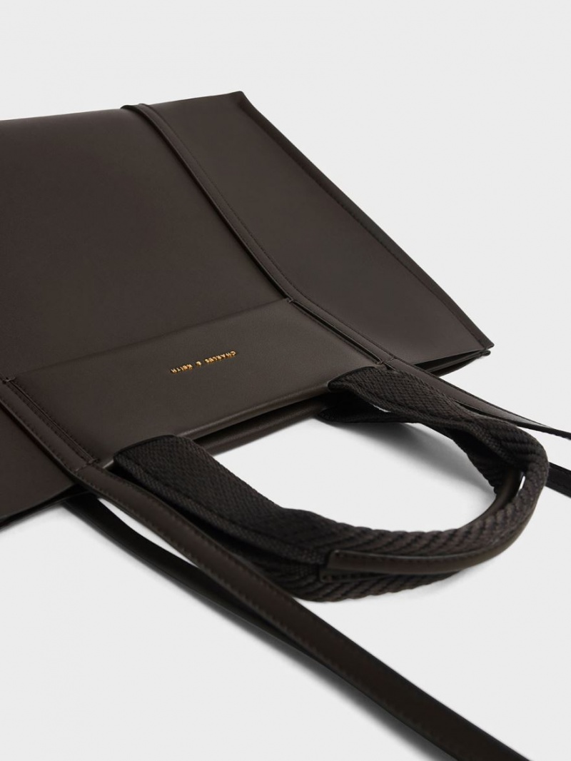 Geanta Tote Charles & Keith Shalia Negrii | 426SEHQMA