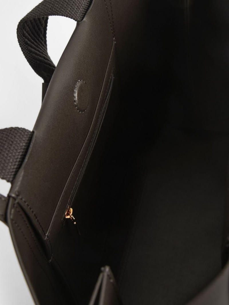 Geanta Tote Charles & Keith Shalia Negrii | 426SEHQMA