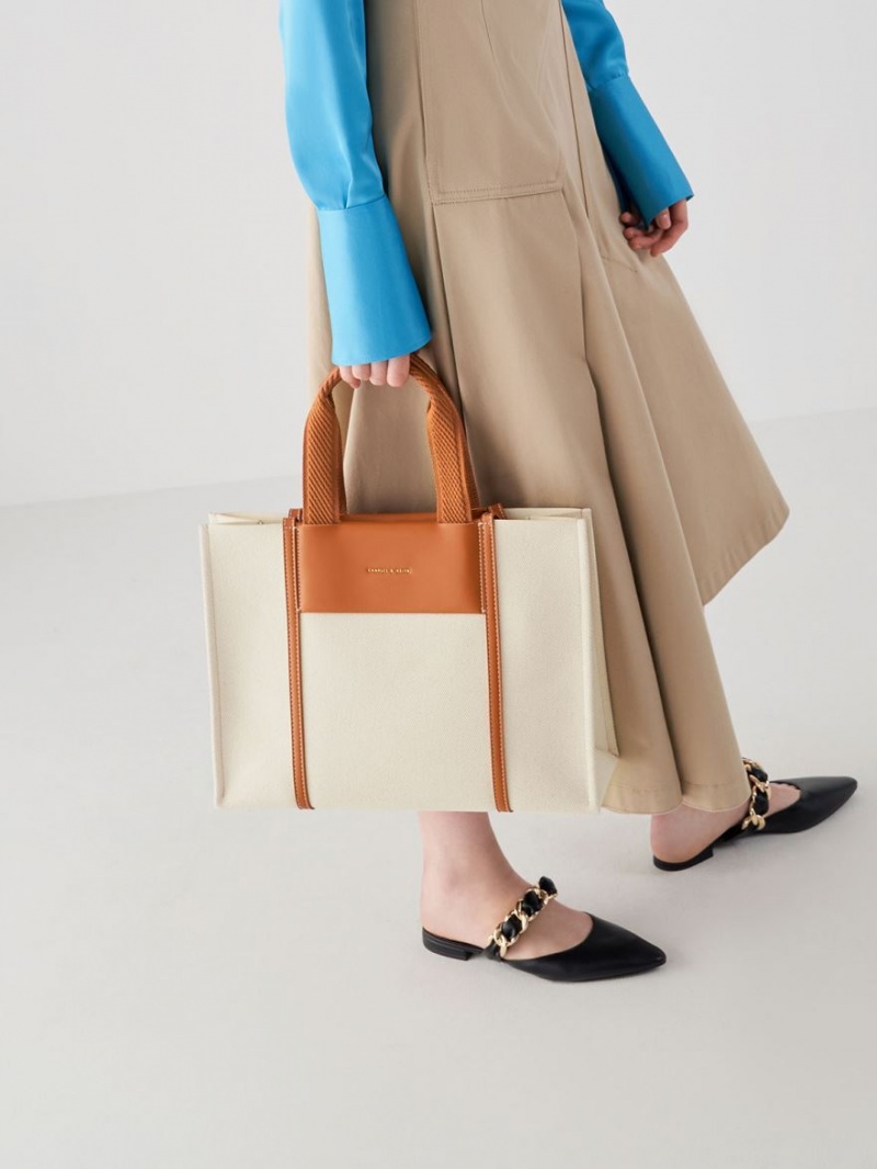 Geanta Tote Charles & Keith Shalia Panza Maro | 854GTLISN