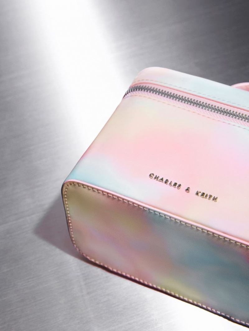 Geanta Tote Charles & Keith Swirl-Print Vanity Case Colorati | 153VNQBFI