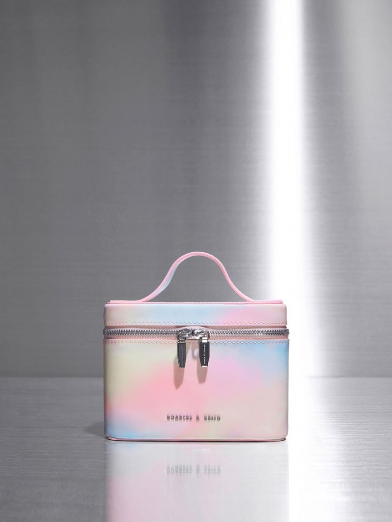 Geanta Tote Charles & Keith Swirl-Print Vanity Case Colorati | 153VNQBFI