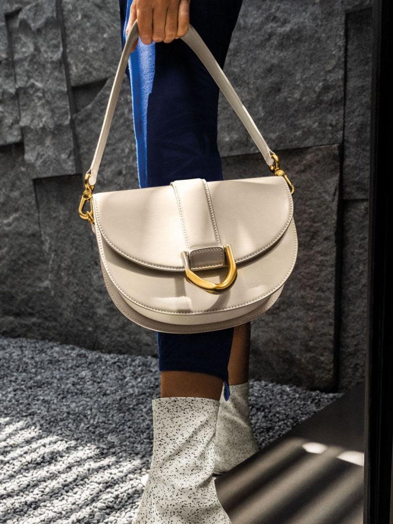 Genți De Șa Charles & Keith Gabine Albi | 179LEFVUY