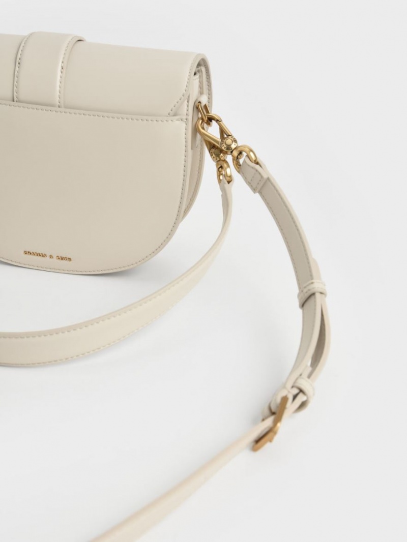 Genți De Șa Charles & Keith Gabine Albi | 179LEFVUY