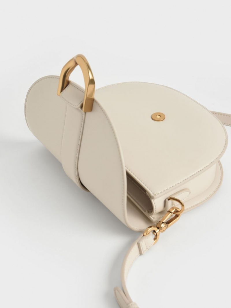 Genți De Șa Charles & Keith Gabine Albi | 179LEFVUY