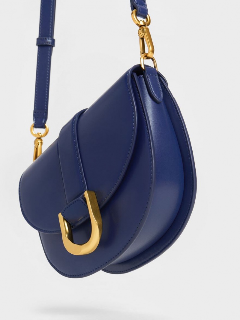 Genți De Șa Charles & Keith Gabine Bleumarin | 419UWCEQB