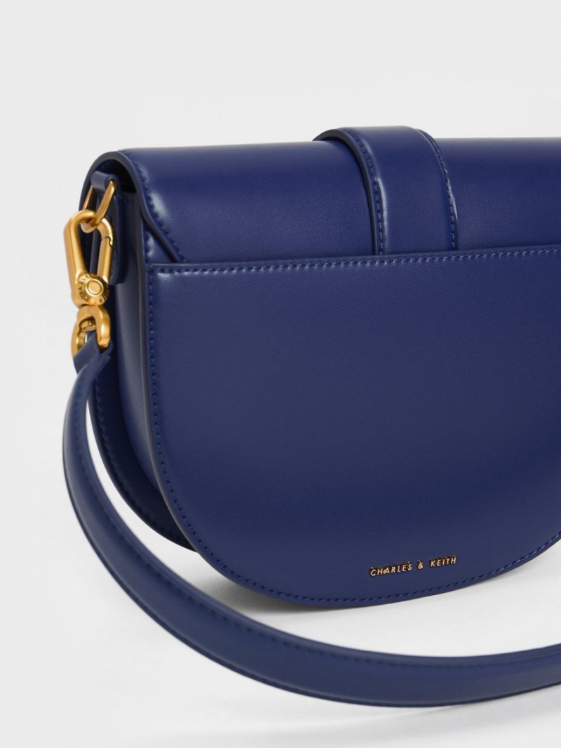 Genți De Șa Charles & Keith Gabine Bleumarin | 419UWCEQB