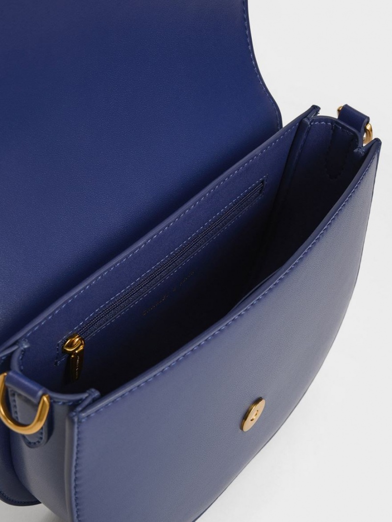 Genți De Șa Charles & Keith Gabine Bleumarin | 419UWCEQB