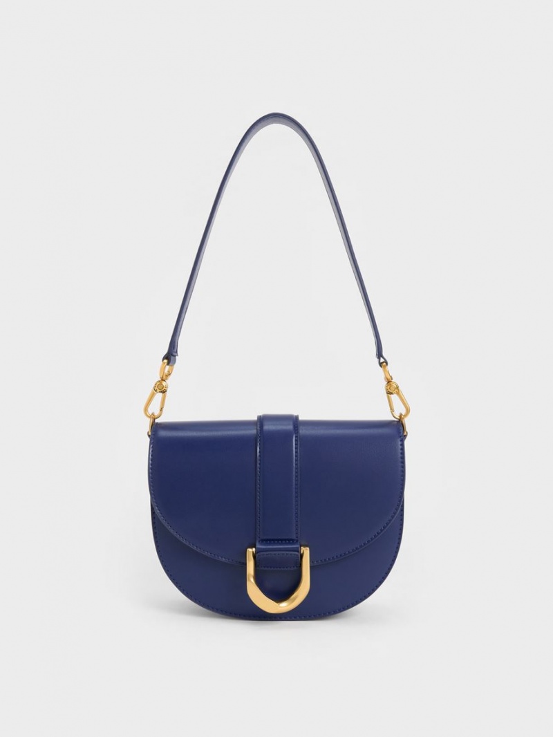 Genți De Șa Charles & Keith Gabine Bleumarin | 419UWCEQB