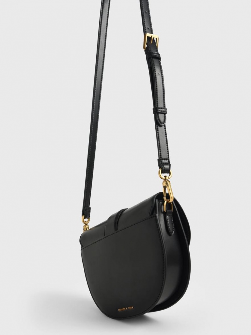 Genți De Șa Charles & Keith Gabine Negrii | 345IHBVKP