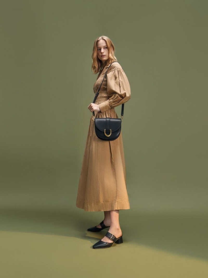Genți De Șa Charles & Keith Gabine Negrii | 345IHBVKP