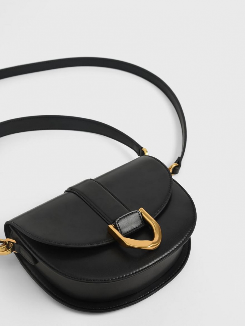 Genți De Șa Charles & Keith Gabine Negrii | 345IHBVKP